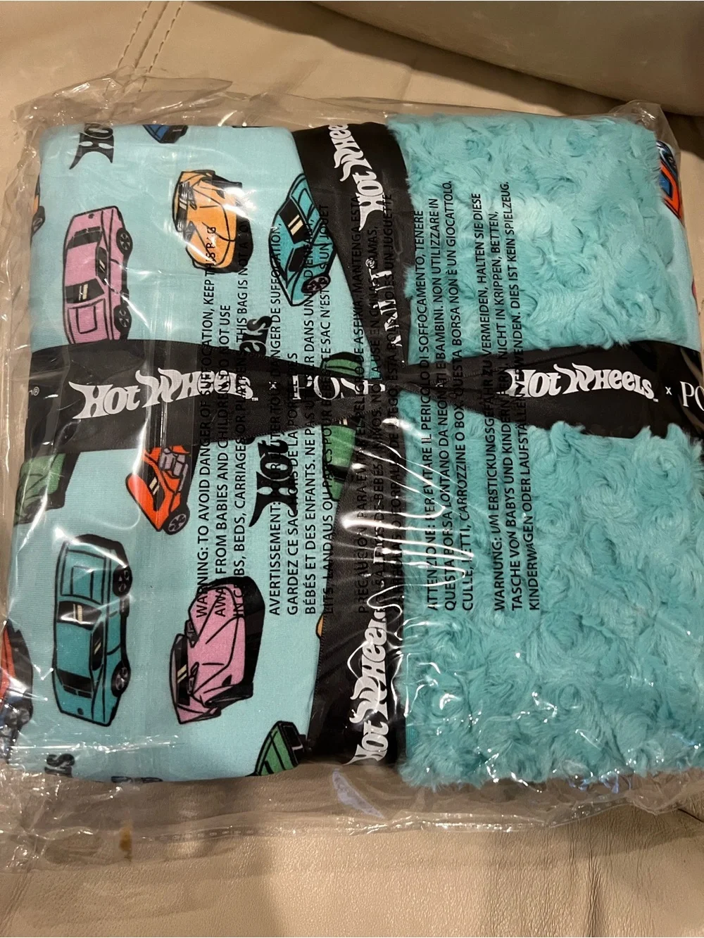 Posh Peanut Hot Wheels Retro Minky Luxette Blanket